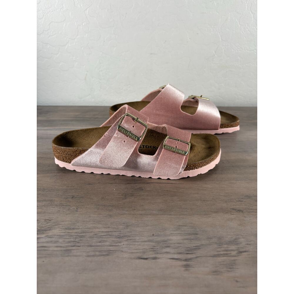 Birkenstock Arizona Pink Suede Narrow‎ Width Size 37 Women's 4 Sandals NWOB